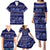 Azerbaijan Family Matching Puletasi Dress and Hawaiian Shirt Traditional Pattern Ornament With Flowers Buta Blue - Wonder Print Shop