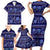 Azerbaijan Family Matching Short Sleeve Bodycon Dress and Hawaiian Shirt Traditional Pattern Ornament With Flowers Buta Blue - Wonder Print Shop