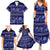 Azerbaijan Family Matching Summer Maxi Dress and Hawaiian Shirt Traditional Pattern Ornament With Flowers Buta Blue - Wonder Print Shop