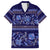 Azerbaijan Hawaiian Shirt Traditional Pattern Ornament With Flowers Buta Blue - Wonder Print Shop