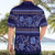 Azerbaijan Hawaiian Shirt Traditional Pattern Ornament With Flowers Buta Blue - Wonder Print Shop