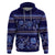 Azerbaijan Hoodie Traditional Pattern Ornament With Flowers Buta Blue - Wonder Print Shop