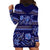 Azerbaijan Hoodie Dress Traditional Pattern Ornament With Flowers Buta Blue - Wonder Print Shop