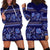 Azerbaijan Hoodie Dress Traditional Pattern Ornament With Flowers Buta Blue - Wonder Print Shop