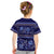 Azerbaijan Kid T Shirt Traditional Pattern Ornament With Flowers Buta Blue - Wonder Print Shop