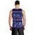 Azerbaijan Men Tank Top Traditional Pattern Ornament With Flowers Buta Blue - Wonder Print Shop