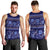 Azerbaijan Men Tank Top Traditional Pattern Ornament With Flowers Buta Blue - Wonder Print Shop