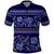 Azerbaijan Polo Shirt Traditional Pattern Ornament With Flowers Buta Blue - Wonder Print Shop