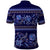 Azerbaijan Polo Shirt Traditional Pattern Ornament With Flowers Buta Blue - Wonder Print Shop