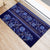 Azerbaijan Rubber Doormat Traditional Pattern Ornament With Flowers Buta Blue - Wonder Print Shop