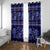 Azerbaijan Window Curtain Traditional Pattern Ornament With Flowers Buta Blue - Wonder Print Shop