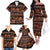 Azerbaijan Family Matching Off Shoulder Long Sleeve Dress and Hawaiian Shirt Traditional Pattern Ornament With Flowers Buta Gold - Wonder Print Shop