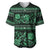 Azerbaijan Baseball Jersey Traditional Pattern Ornament With Flowers Buta Green LT9 - Wonder Print Shop