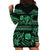 Azerbaijan Hoodie Dress Traditional Pattern Ornament With Flowers Buta Green - Wonder Print Shop