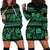 Azerbaijan Hoodie Dress Traditional Pattern Ornament With Flowers Buta Green - Wonder Print Shop