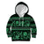 Azerbaijan Kid Hoodie Traditional Pattern Ornament With Flowers Buta Green - Wonder Print Shop