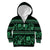 Azerbaijan Kid Hoodie Traditional Pattern Ornament With Flowers Buta Green - Wonder Print Shop