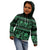 Azerbaijan Kid Hoodie Traditional Pattern Ornament With Flowers Buta Green - Wonder Print Shop