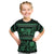 Azerbaijan Kid T Shirt Traditional Pattern Ornament With Flowers Buta Green - Wonder Print Shop