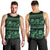 Azerbaijan Men Tank Top Traditional Pattern Ornament With Flowers Buta Green - Wonder Print Shop