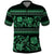 Azerbaijan Polo Shirt Traditional Pattern Ornament With Flowers Buta Green - Wonder Print Shop