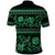 Azerbaijan Polo Shirt Traditional Pattern Ornament With Flowers Buta Green - Wonder Print Shop