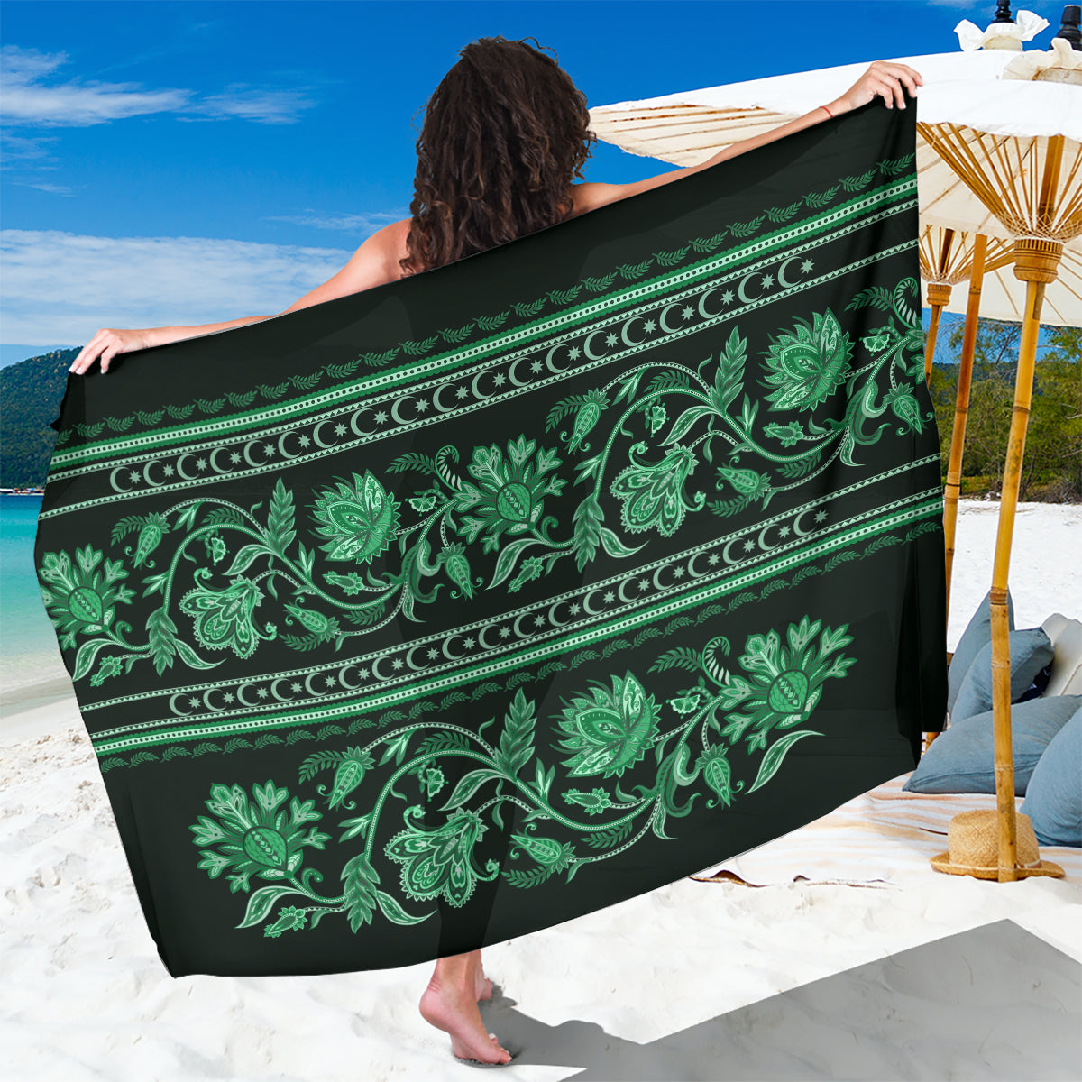 azerbaijan-sarong-traditional-pattern-ornament-with-flowers-buta-green