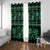 Azerbaijan Window Curtain Traditional Pattern Ornament With Flowers Buta Green - Wonder Print Shop