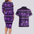 Azerbaijan Couples Matching Long Sleeve Bodycon Dress and Hawaiian Shirt Traditional Pattern Ornament With Flowers Buta Violet LT9 - Wonder Print Shop