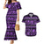 Azerbaijan Couples Matching Mermaid Dress and Hawaiian Shirt Traditional Pattern Ornament With Flowers Buta Violet LT9 - Wonder Print Shop