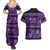 Azerbaijan Couples Matching Summer Maxi Dress and Hawaiian Shirt Traditional Pattern Ornament With Flowers Buta Violet LT9 - Wonder Print Shop