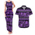 Azerbaijan Couples Matching Tank Maxi Dress and Hawaiian Shirt Traditional Pattern Ornament With Flowers Buta Violet LT9 - Wonder Print Shop