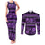 Azerbaijan Couples Matching Tank Maxi Dress and Long Sleeve Button Shirts Traditional Pattern Ornament With Flowers Buta Violet LT9 - Wonder Print Shop