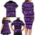 Azerbaijan Family Matching Long Sleeve Bodycon Dress and Hawaiian Shirt Traditional Pattern Ornament With Flowers Buta Violet LT9 - Wonder Print Shop