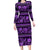 Azerbaijan Family Matching Long Sleeve Bodycon Dress and Hawaiian Shirt Traditional Pattern Ornament With Flowers Buta Violet LT9 - Wonder Print Shop