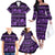 Azerbaijan Family Matching Off Shoulder Long Sleeve Dress and Hawaiian Shirt Traditional Pattern Ornament With Flowers Buta Violet - Wonder Print Shop