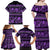 Azerbaijan Family Matching Off Shoulder Maxi Dress and Hawaiian Shirt Traditional Pattern Ornament With Flowers Buta Violet LT9 - Wonder Print Shop