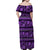 Azerbaijan Family Matching Off Shoulder Maxi Dress and Hawaiian Shirt Traditional Pattern Ornament With Flowers Buta Violet LT9 - Wonder Print Shop