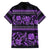 Azerbaijan Family Matching Puletasi Dress and Hawaiian Shirt Traditional Pattern Ornament With Flowers Buta Violet - Wonder Print Shop