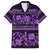 Azerbaijan Family Matching Short Sleeve Bodycon Dress and Hawaiian Shirt Traditional Pattern Ornament With Flowers Buta Violet - Wonder Print Shop