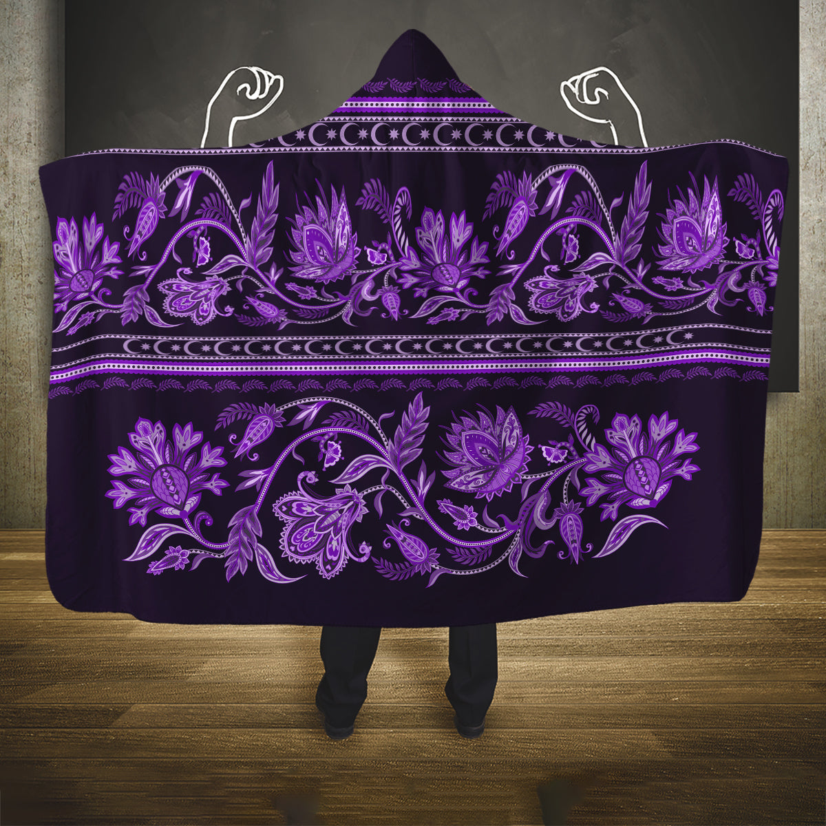 azerbaijan-hooded-blanket-traditional-pattern-ornament-with-flowers-buta-violet