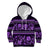 Azerbaijan Kid Hoodie Traditional Pattern Ornament With Flowers Buta Violet - Wonder Print Shop