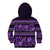 Azerbaijan Kid Hoodie Traditional Pattern Ornament With Flowers Buta Violet - Wonder Print Shop