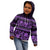 Azerbaijan Kid Hoodie Traditional Pattern Ornament With Flowers Buta Violet - Wonder Print Shop