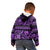 Azerbaijan Kid Hoodie Traditional Pattern Ornament With Flowers Buta Violet - Wonder Print Shop