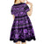 Azerbaijan Kid Short Sleeve Dress Traditional Pattern Ornament With Flowers Buta Violet - Wonder Print Shop