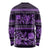 Azerbaijan Long Sleeve Shirt Traditional Pattern Ornament With Flowers Buta Violet - Wonder Print Shop