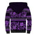 Azerbaijan Sherpa Hoodie Traditional Pattern Ornament With Flowers Buta Violet - Wonder Print Shop