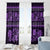 Azerbaijan Window Curtain Traditional Pattern Ornament With Flowers Buta Violet - Wonder Print Shop