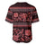 Azerbaijan Baseball Jersey Traditional Pattern Ornament With Flowers Buta Red LT9 - Wonder Print Shop